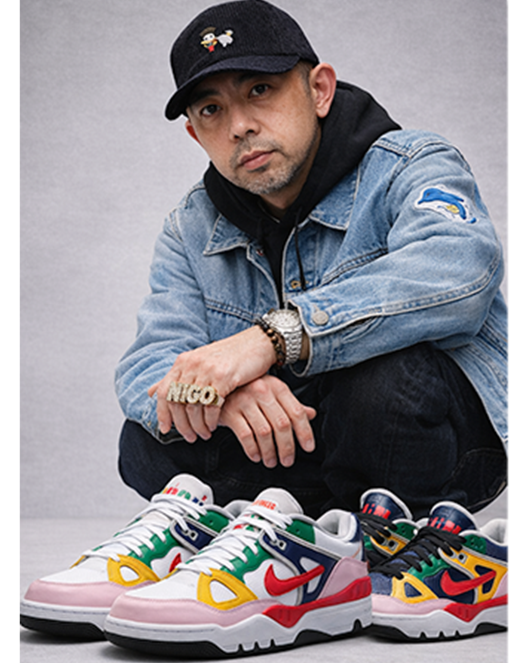 Nike x Nigo pink Air Max sneakers collaboration