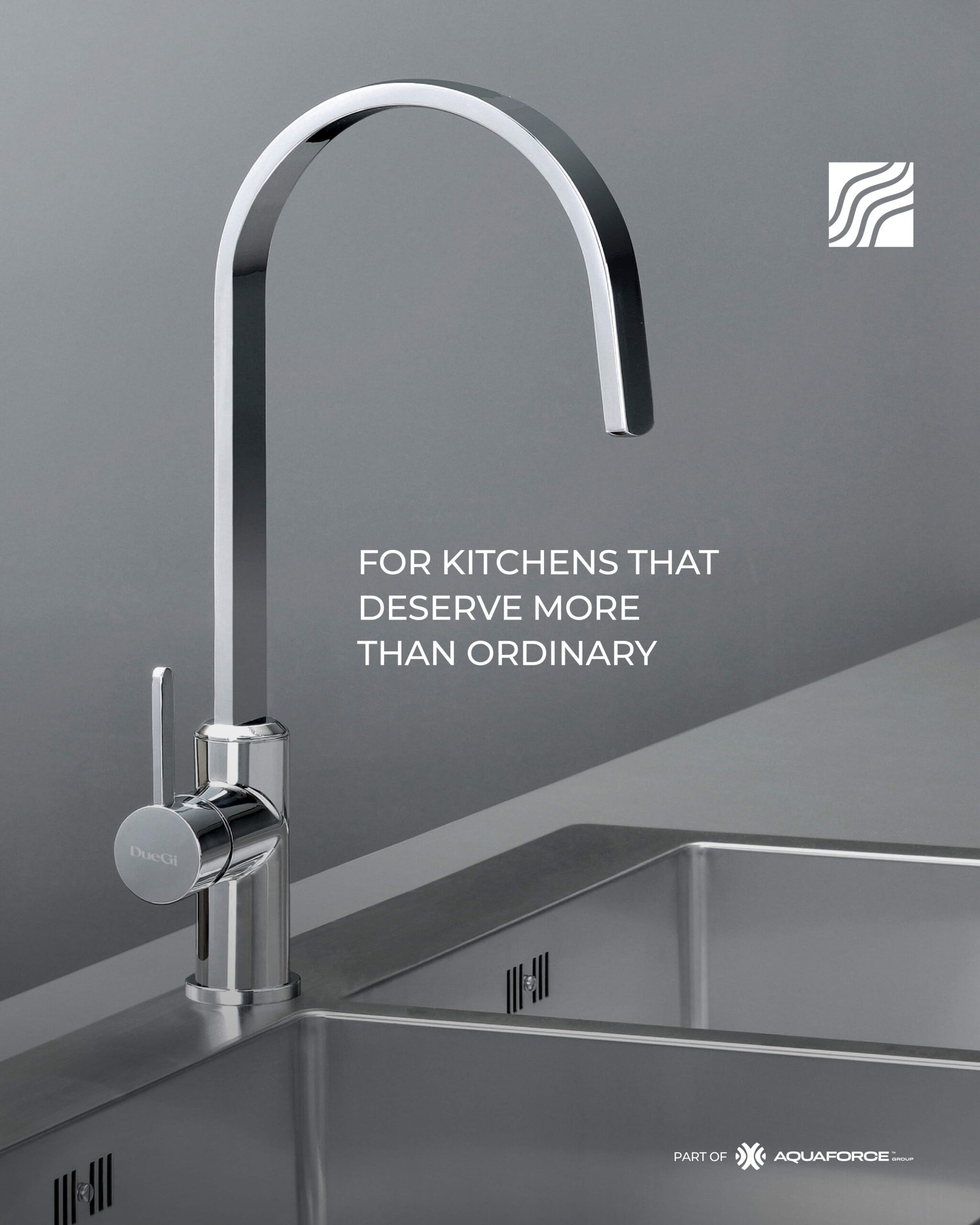 DueGi social post — kitchen faucet campaign