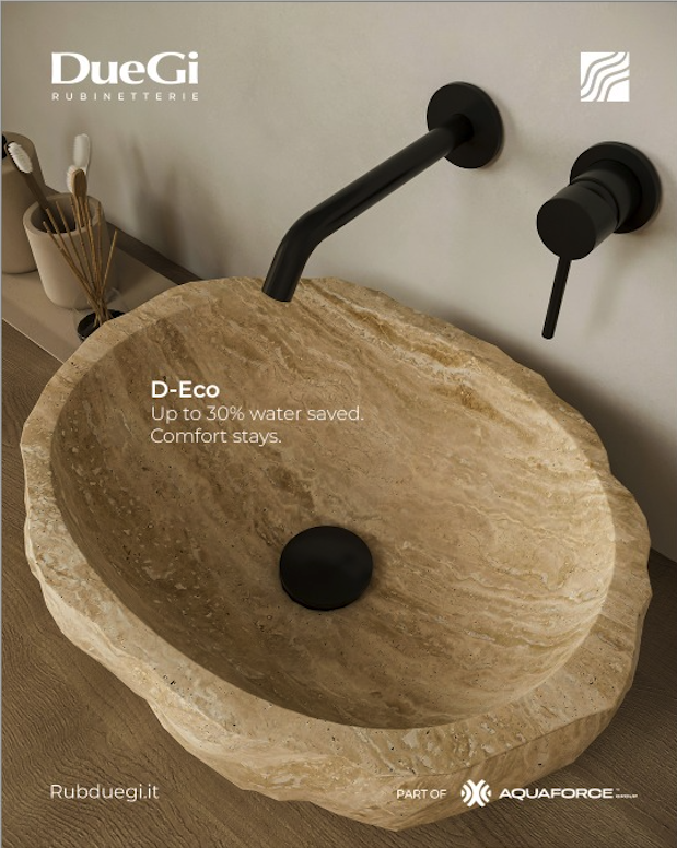DueGi social post — D-Eco basin mixer